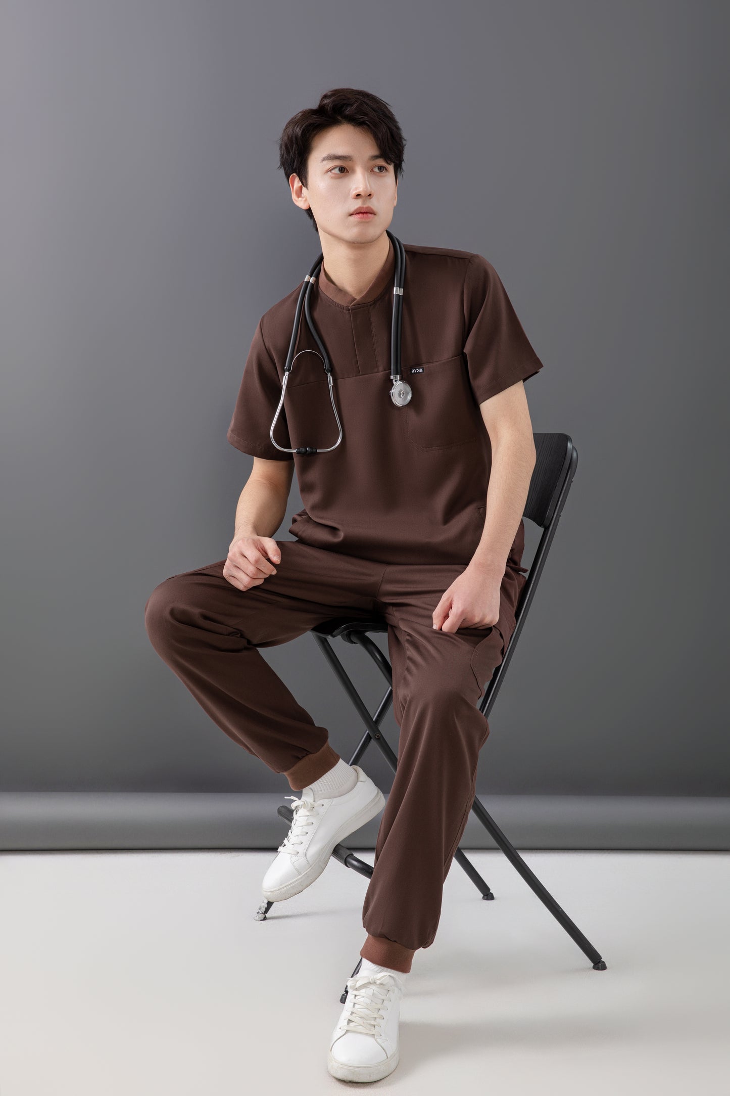 Coffee Brown Men's Scrub Pants