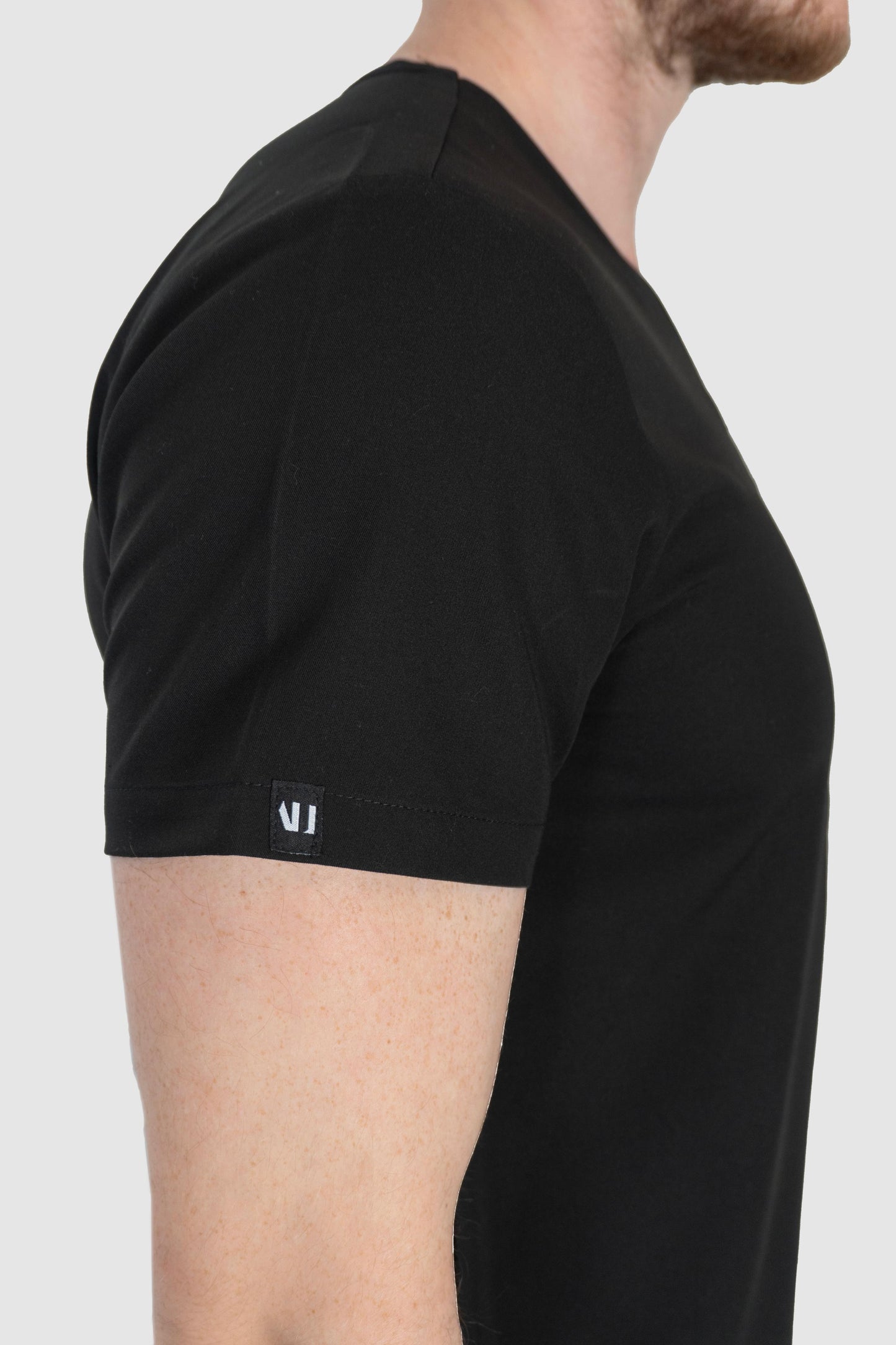 MidnightRush Black Men's Scrub Top