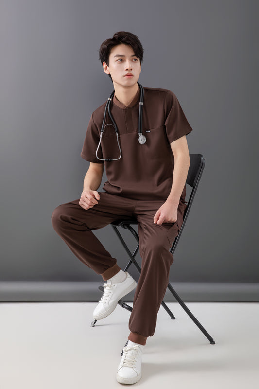 Coffee Brown Men's Scrub Pants