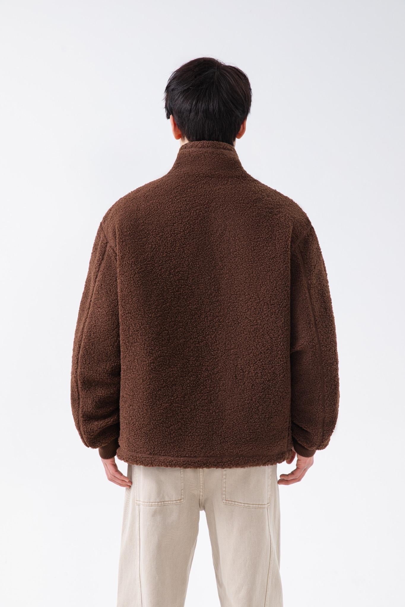 Coffee Brown Fleece Jacket