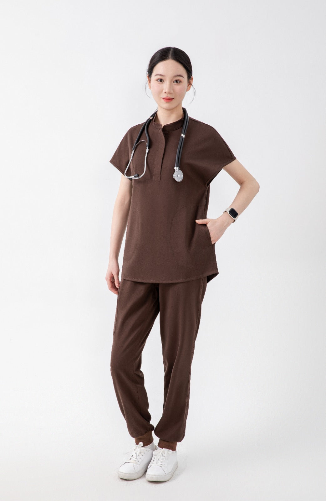 Coffee Brown Women's Scrub Pants